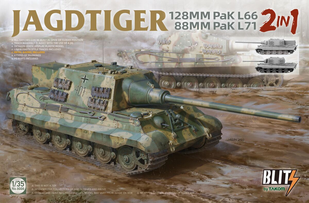1/35 JAGDTIGER (2in1) 128MM Pak L66, 88MM Pak L71