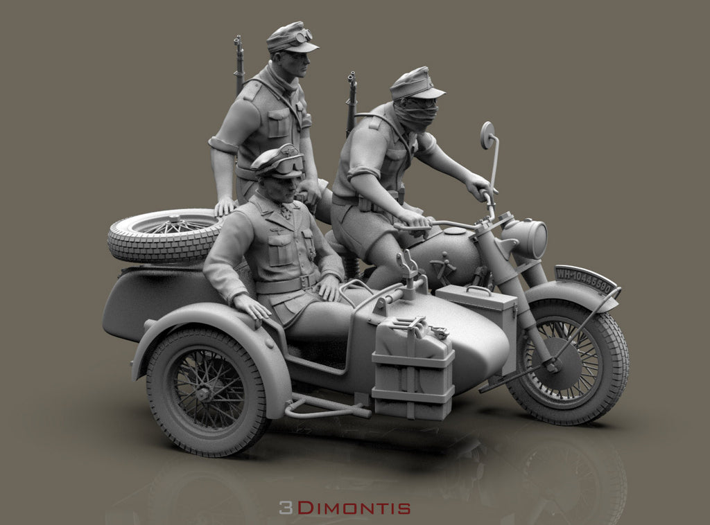 Rommel con BMW R75 Afrika Korps WWII