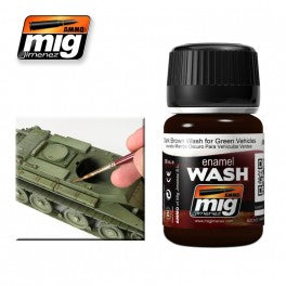 Dark Brown WASH for Green Vehicles - 35ml