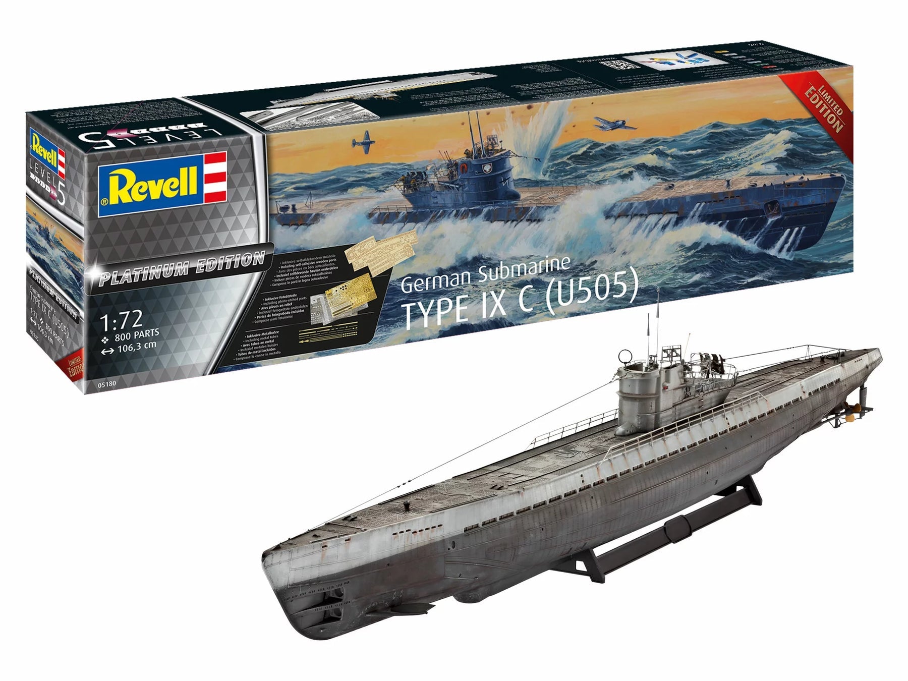 1/72 German Submarine Type IX C (U505)