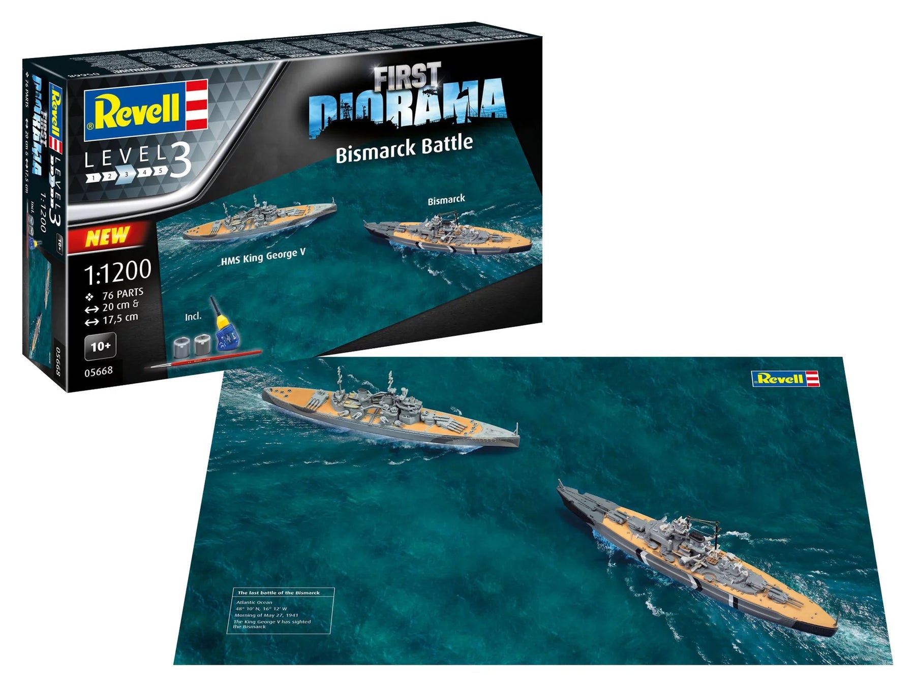 1/1200 First Diorama Set - Bismarck Battle