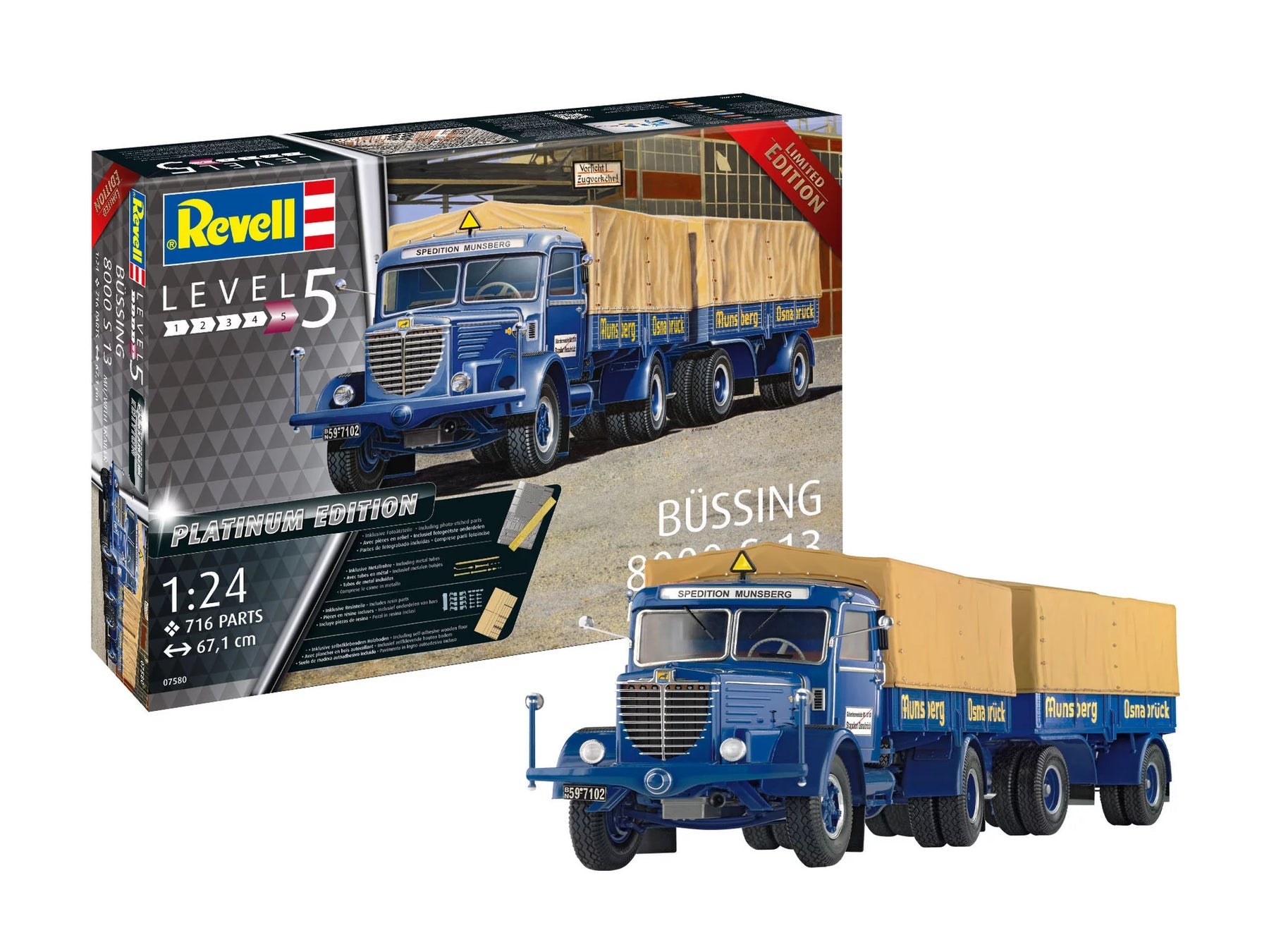 1/24 Bussing 8000 S 13 with Trailer [Platinum Edition]