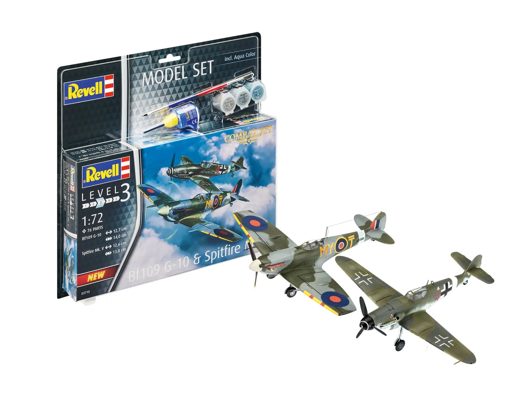 1/72 Model Set Combat Set Bf109G-10 & Spitfire Mk.V