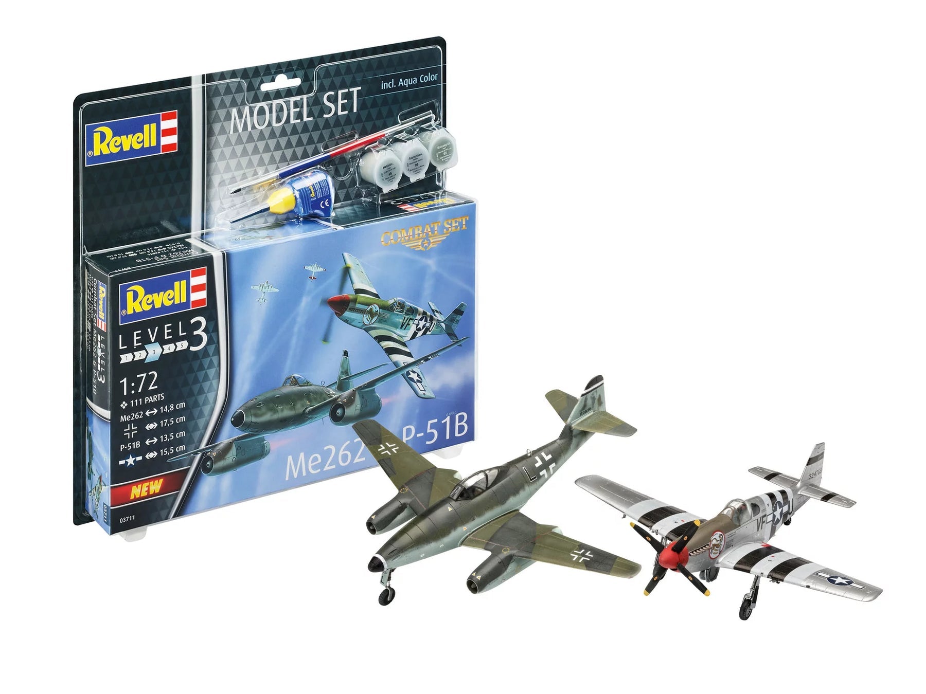 1/72 Model Set Combat Set Me262 & P-51B