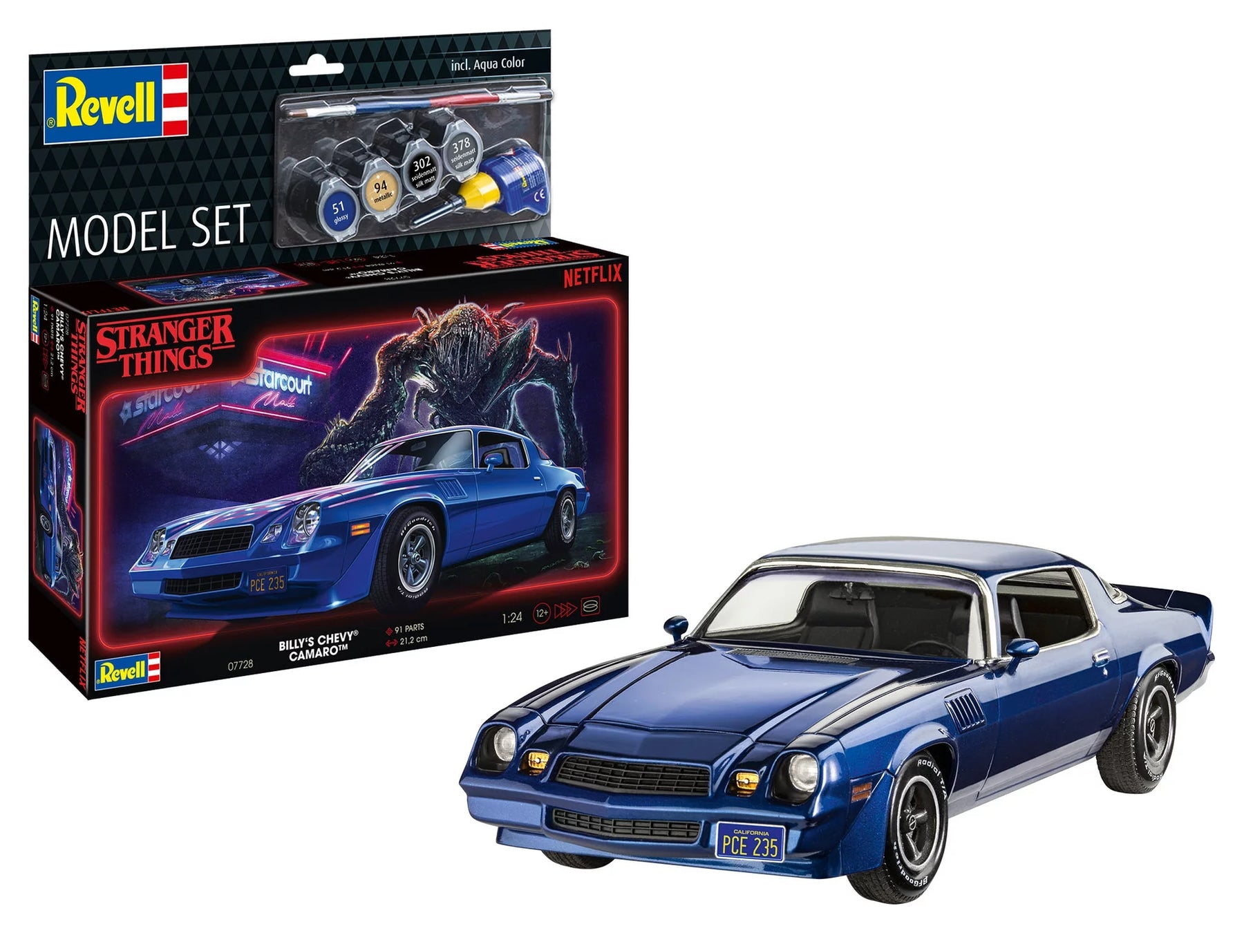 1/24 Model Set Billy's Chevy Camaro: Stranger Things