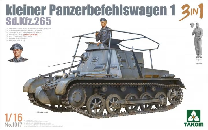 1/16 Sd.Kfz.265 Kleiner Panzerbefehlswagen 1 3 in 1
