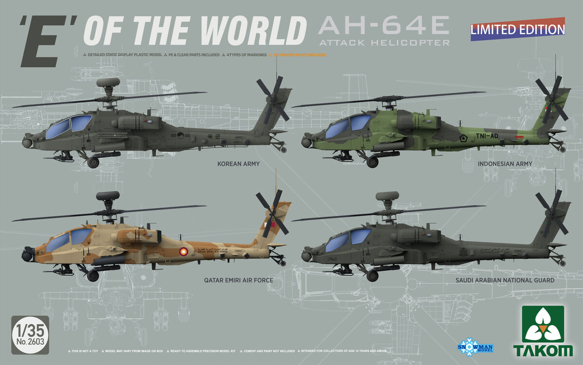 1/35 "E" of the World AH-64E Attack Helicopter [Limited Edition]