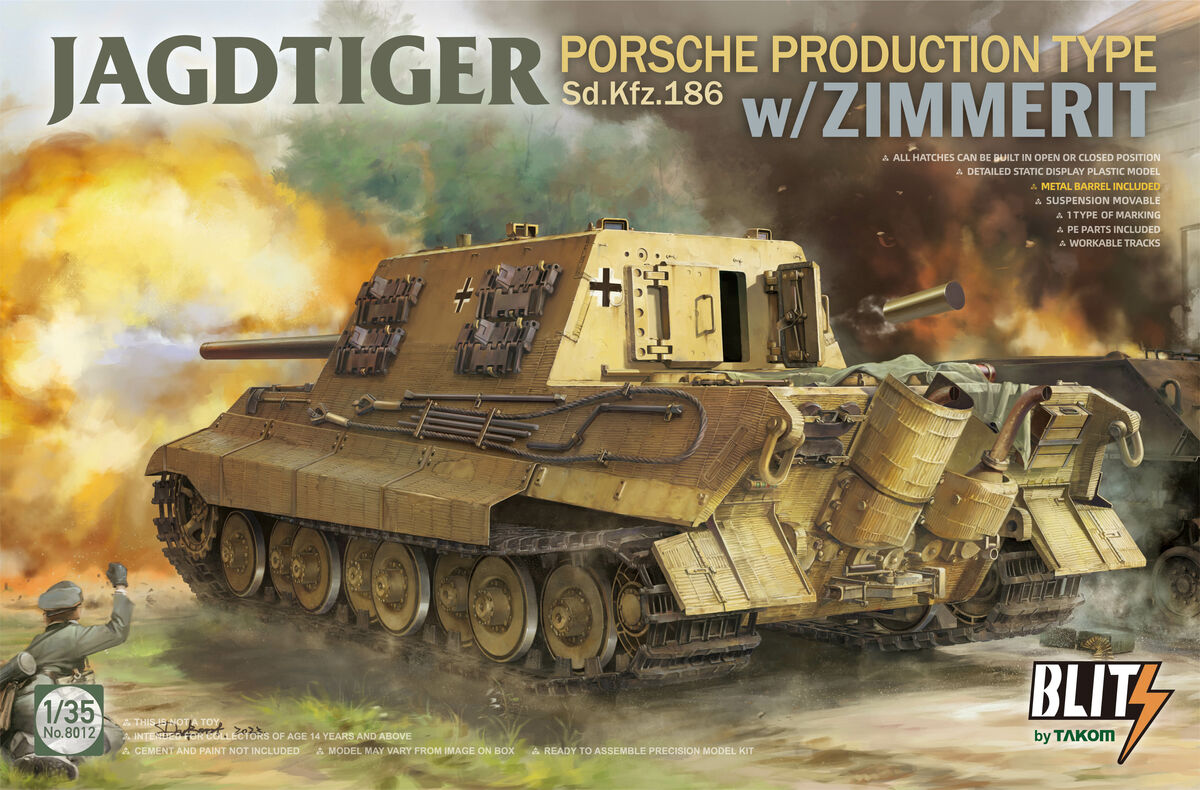 1/35 Jagdtiger Porsche Production Type Sd.Kfz.186 w/Zimmerit