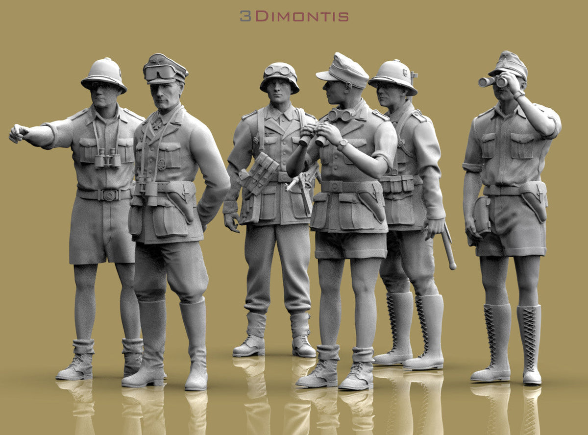 Rommel e Staff Afrika Korps WWII