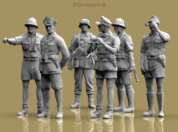 Rommel e Staff Afrika Korps WWII