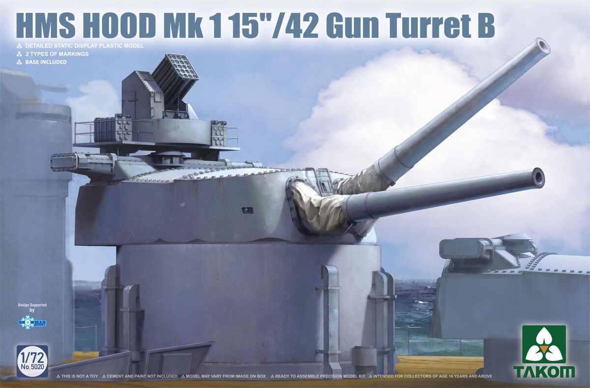 1/72 HMS Hood Mk 1 15"/42 Gun Turret B