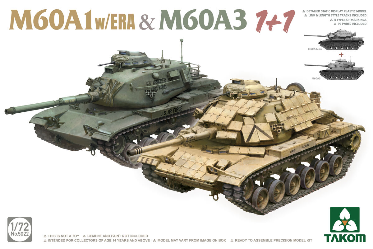 1/72 M60A1 w/ERA & M60A3 1+1