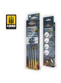 AMMO WARGAMING UNIVERSE - Shaders & Washes Brush Set