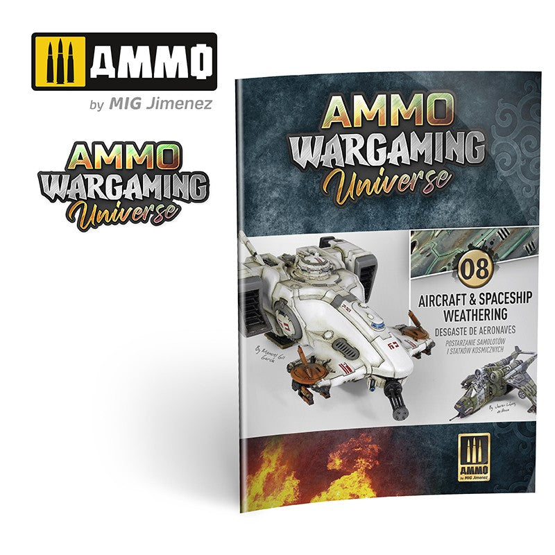 AMMO WARGAMING UNIVERSE Book 08 - Aircraft and Spaceship Weathering ENGLISH, CASTELLANO, POLSKI