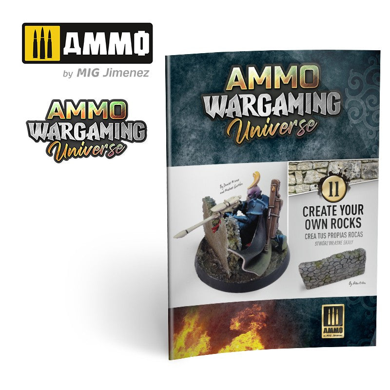 AMMO WARGAMING UNIVERSE Book 11 - Create your own Rocks ENGLISH, CASTELLANO, POLSKI