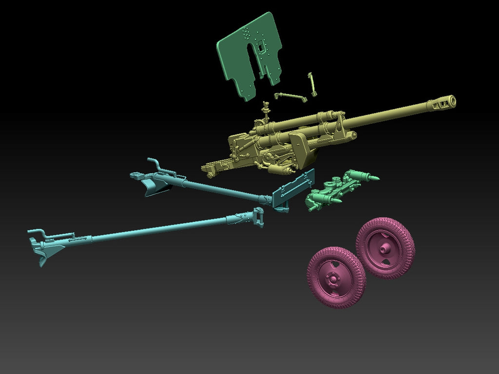 Cannone Sovietico ZiS-3 con Equipaggio WWII