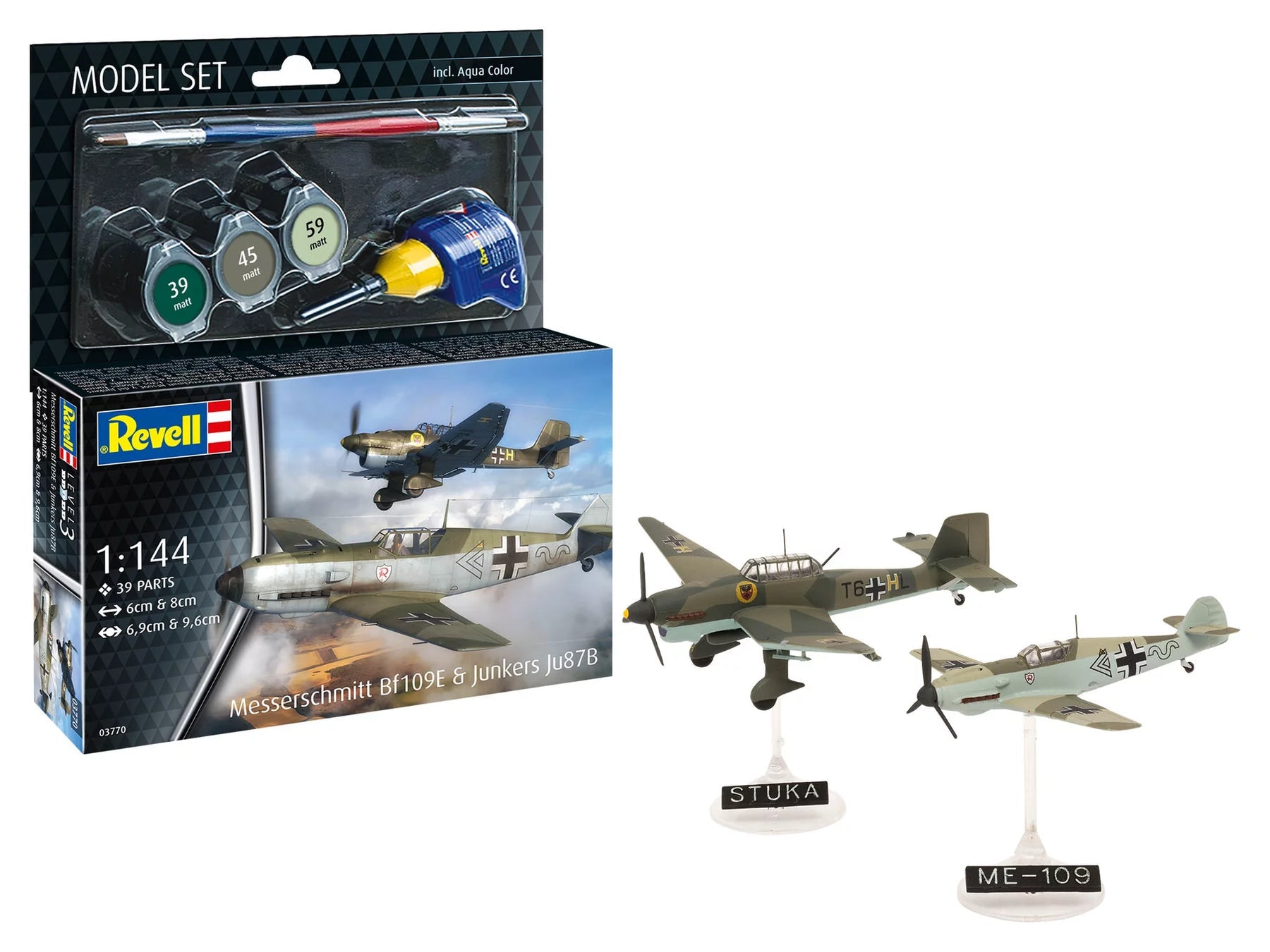 1/144 Model Set Messerschmitt Bf109E & Junkers Ju87B