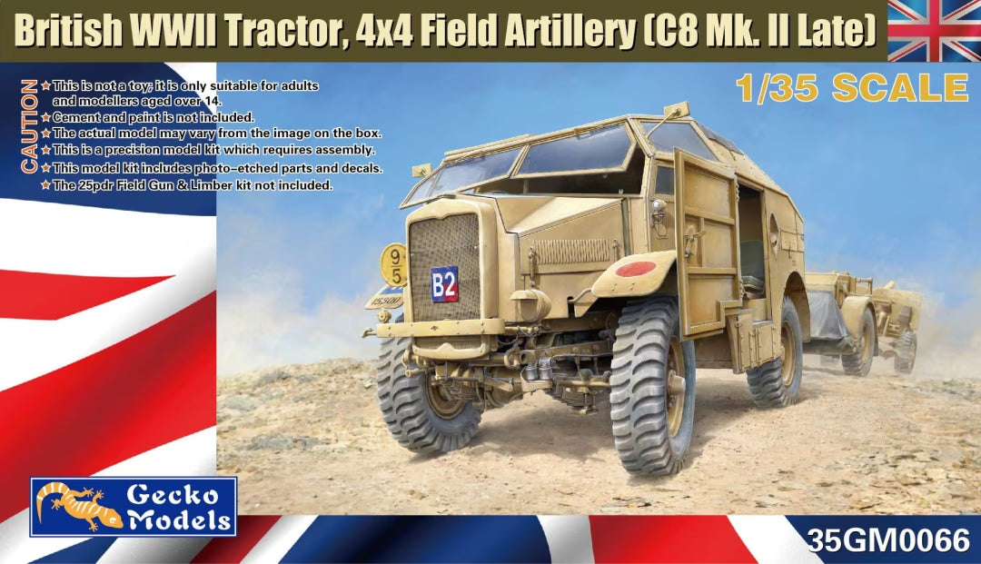 1/35 British WWII Tractor, 4x4 Field Artillery (C8 Mk.II Late)