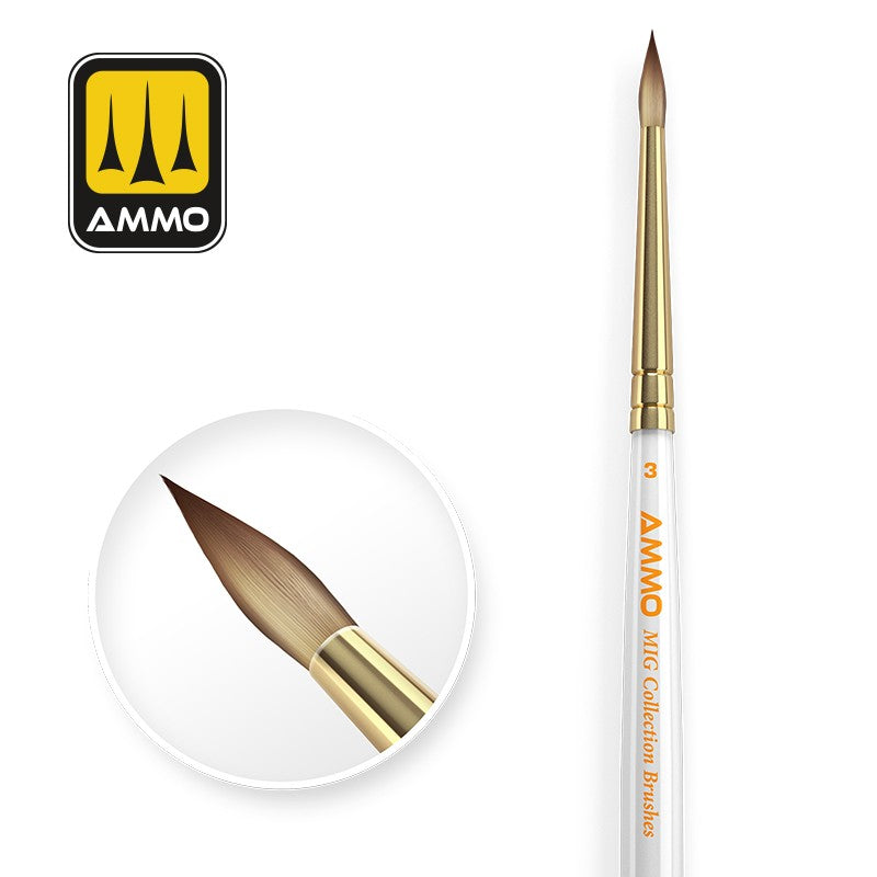 AMMO MIG Collection Brushes Conical  3