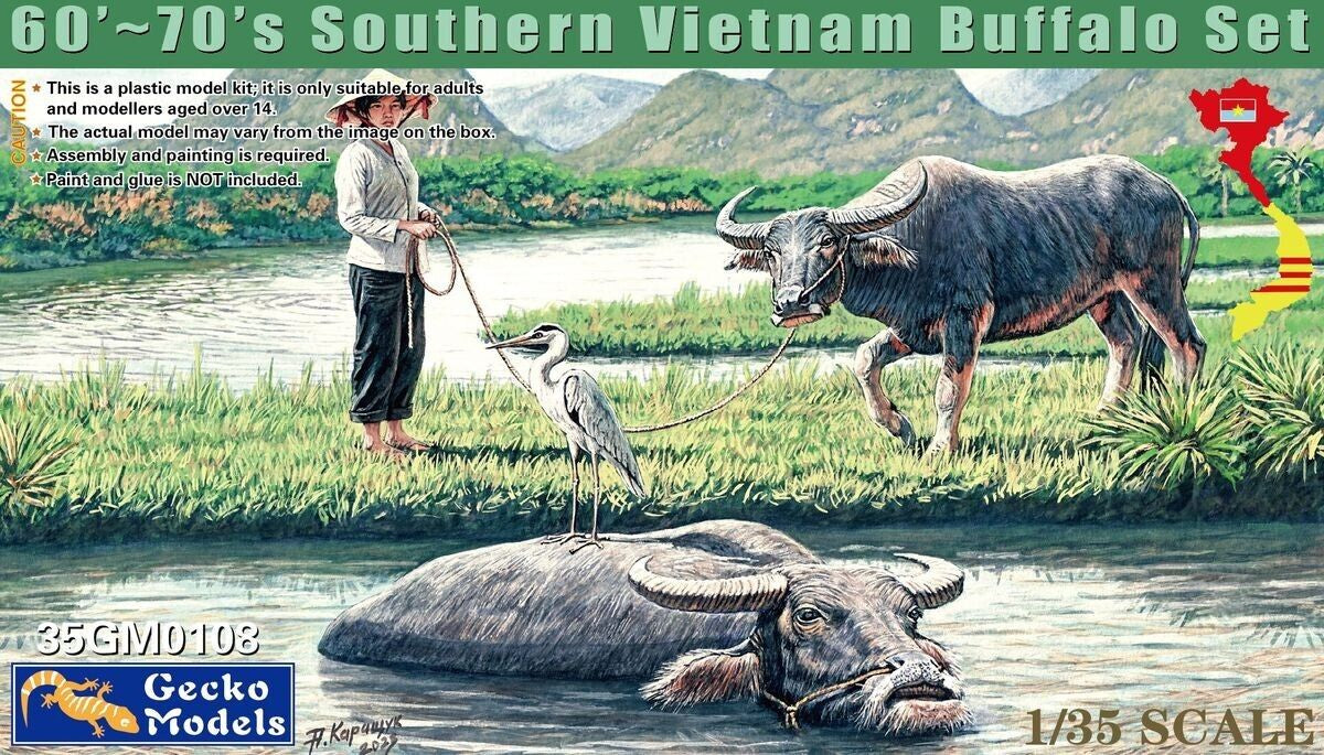 1/35 Indochine 60's-70's Southern Vietnam Buffalo Set