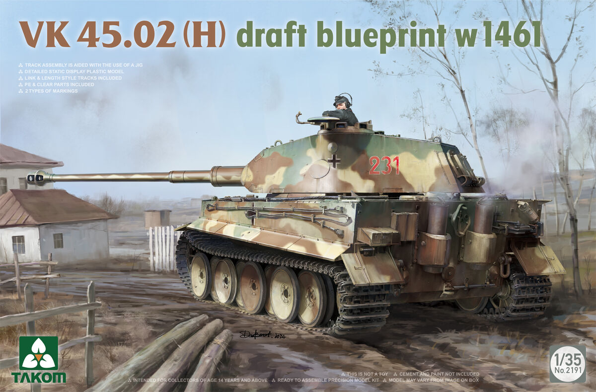 1/35 VK 45.02 (H) Draft Blueprint w 1461