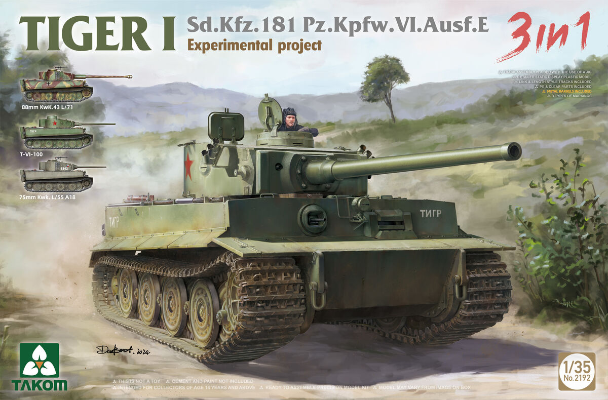 1/35 Tiger I Experimental Project Sd.Kfz. 181 Pz. Kpfw. VI. Ausf. E 3 in 1