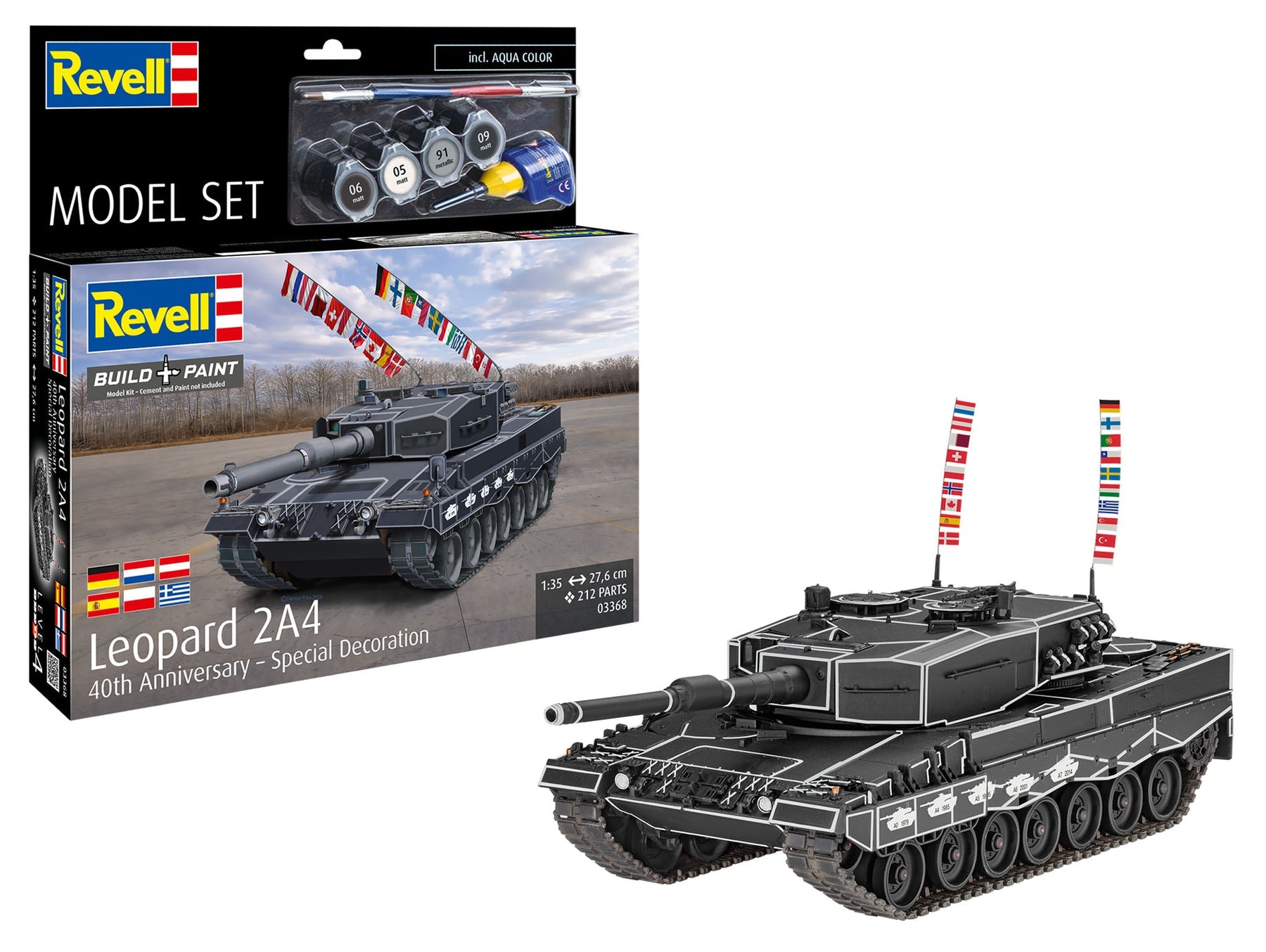 1/35 Model Set Leopard 2A4 Special Decoration 40th Anniversary
