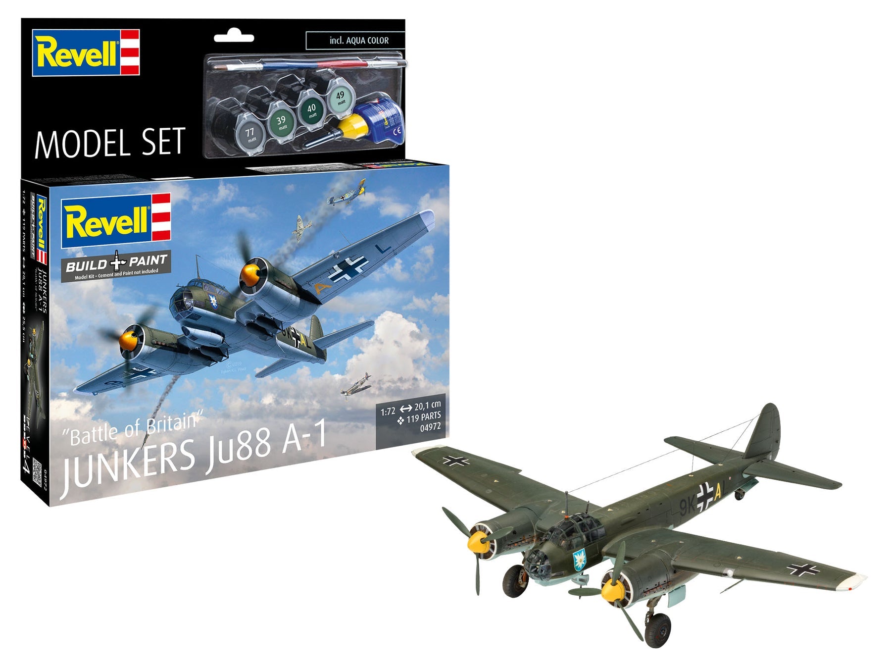 1/72 Model Set Junkers Ju88 A-1 "Battle of Britain"