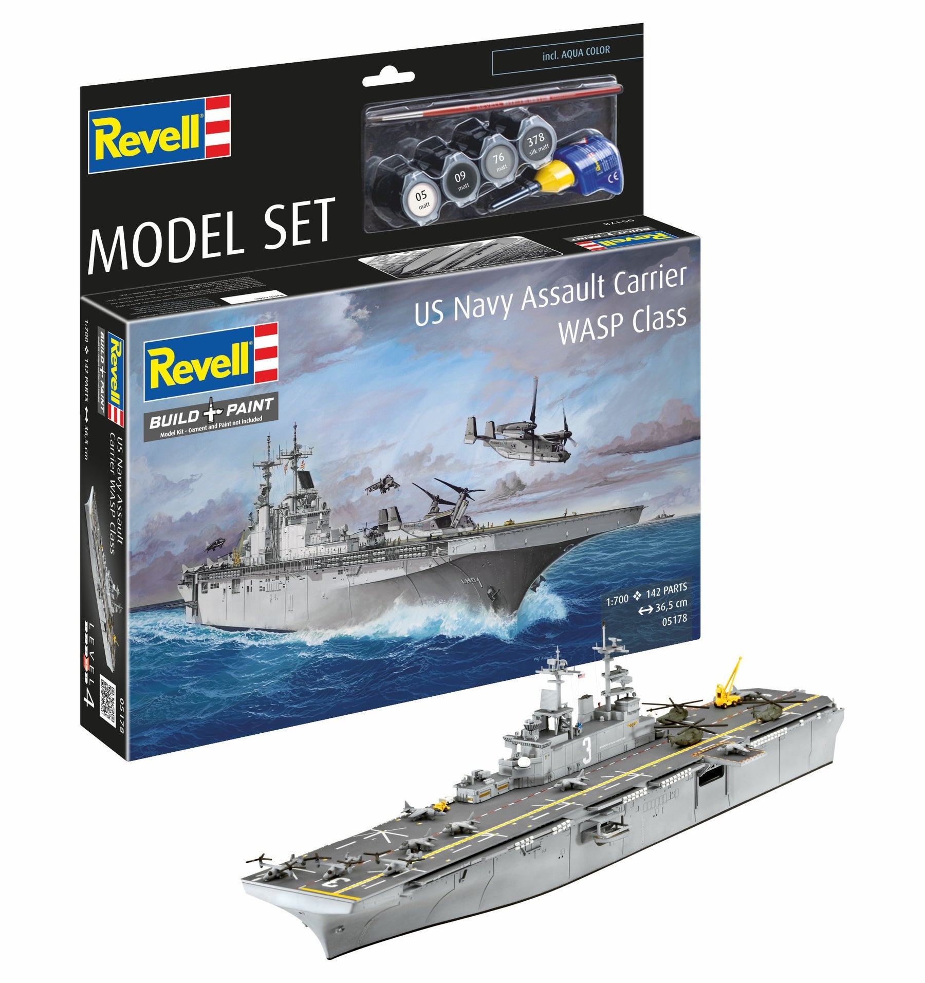 1/700 Model Set US Navy Assault Carrier WASP CLASS