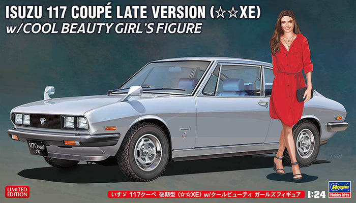 1/24 Isuzu 117 Coupè Late Version with Cool Beauty Girl's Figure