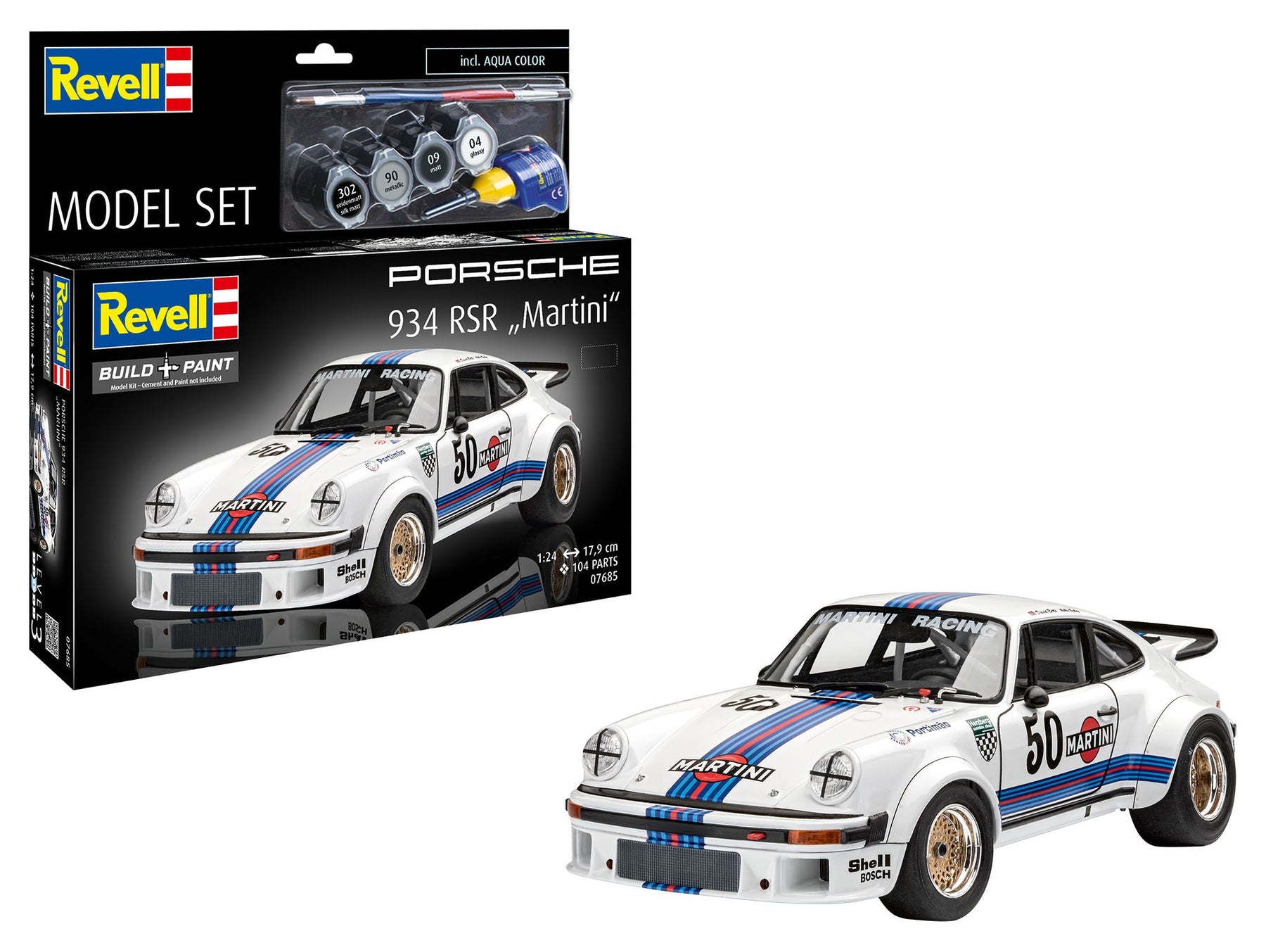 1/24 Model Set Porsche 934 RSR Martini Racing (George Follmer)