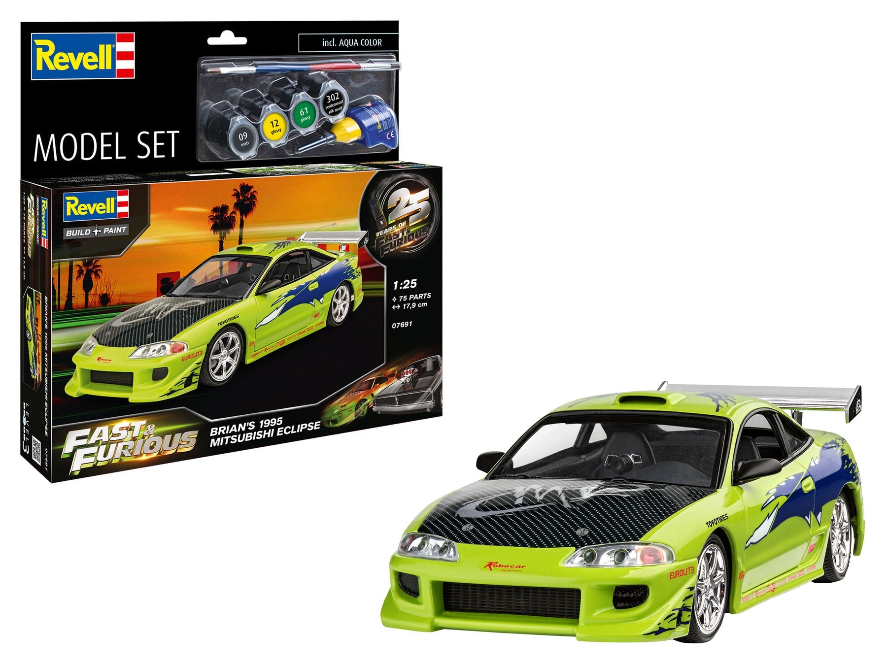 1/25 Model Set Fast & Furious - Brian's 1995 Mitsubishi Eclipse
