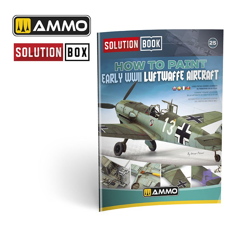 SOLUTION BOOK 25 - How to Paint Early WWII Luftwaffe Aircraft ENGLISH, CASTELLANO, FRANAIS, DEUTSCH