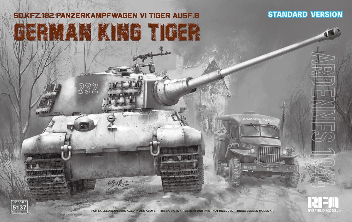 1/35 Sd.Kfz.182 Panzerkampfwagen VI Tiger Ausf.B King Tiger ARDENNES 1944