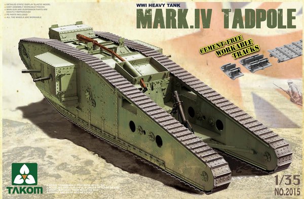 1/35 WWI Heavy Battle T. Mark IV Male Tadpole w/Rearm.