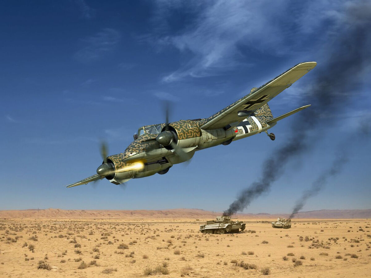 1/48 Hs 129B-2, WWII German attack aircraft (100% new molds)