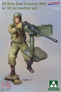 1/16 US Army Tank Crewman WW2 with .50 cal Machine Gun
