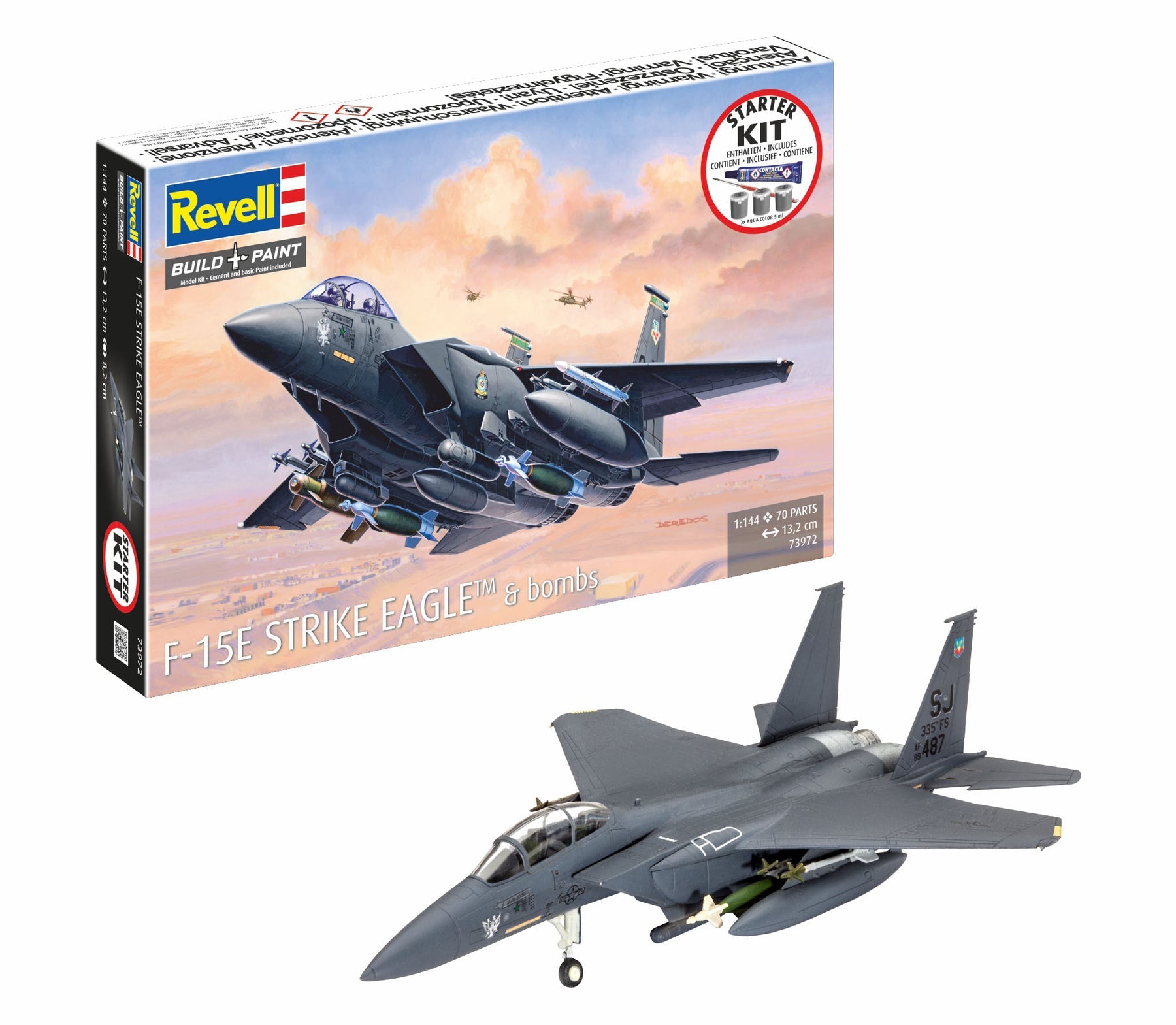 1/144 Starter Kit F-15E Strike Eagle & bombs