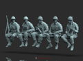 Fanteria Americana su Trasporto Truppe/Carro WWII