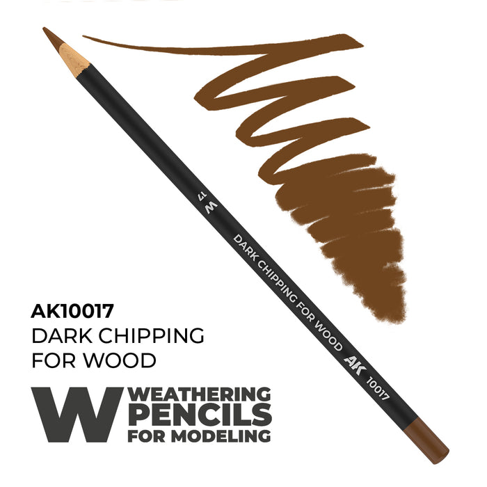 Watercolor Pencil Dark Chipping for wood