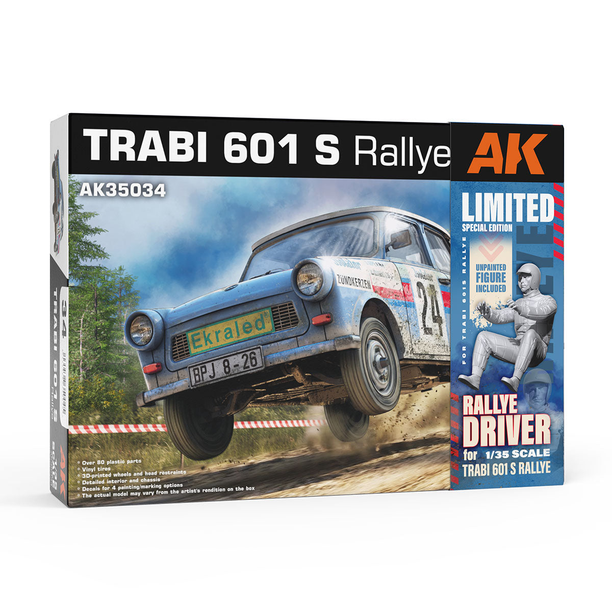 1/35 TRABANT 601 S RALLYE (Limited Edition: Unpainted Figure Included)