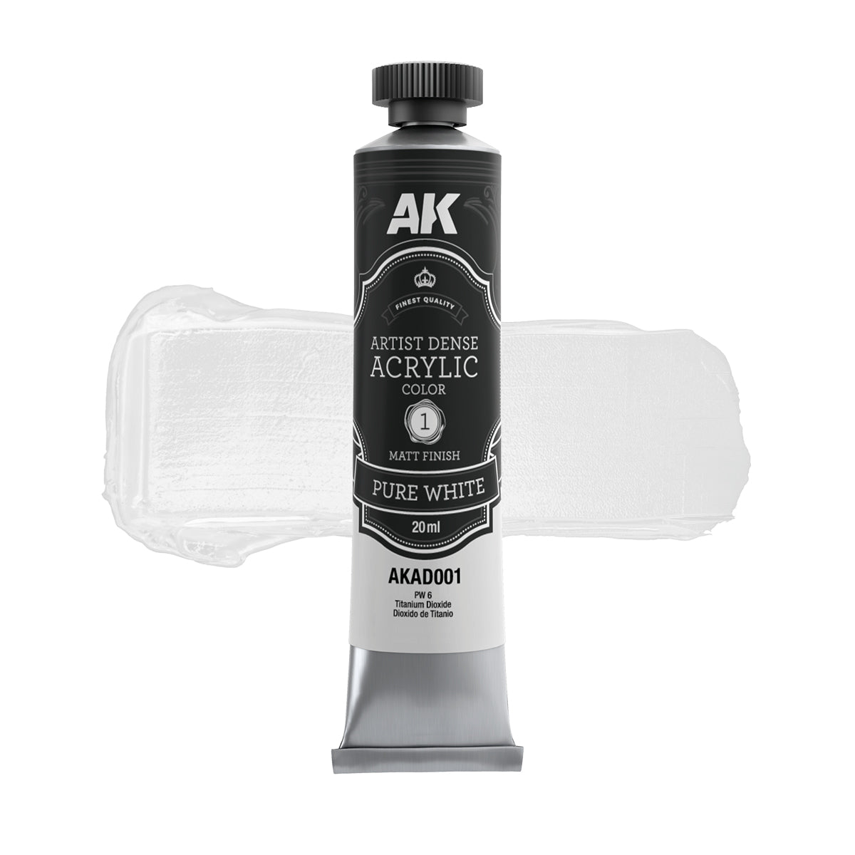 Pure White - Artist Dense Acrylic Color Matt Finish 20ml