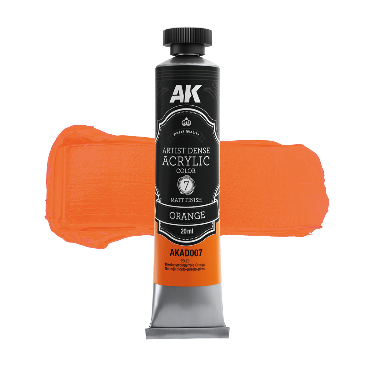 Orange - Artist Dense Acrylic Color Matt Finish 20ml