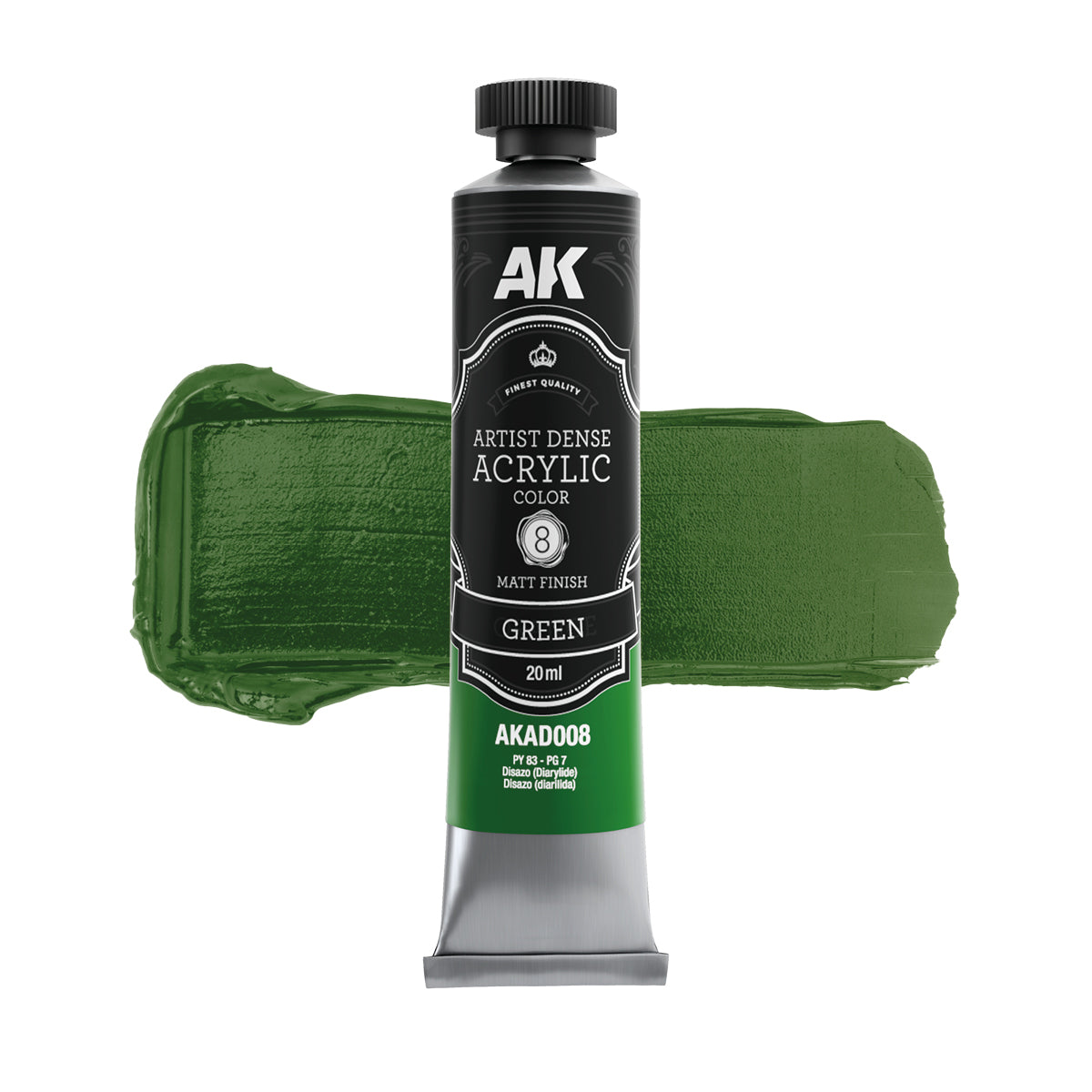 Green - Artist Dense Acrylic Color Matt Finish 20ml