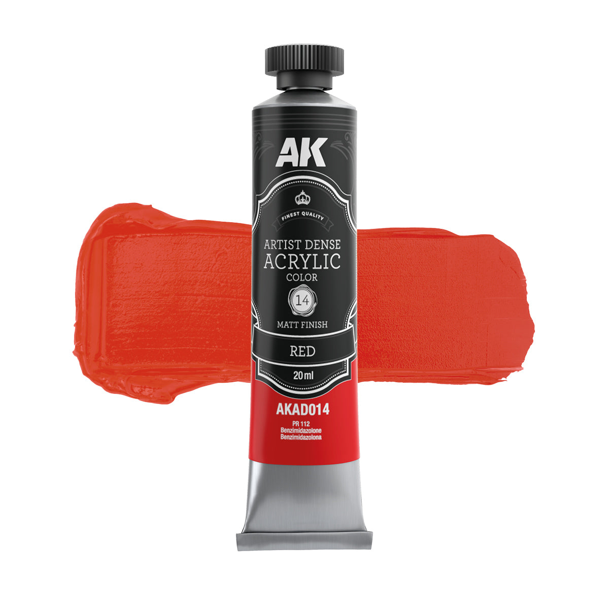 Red - Artist Dense Acrylic Color Matt Finish 20ml