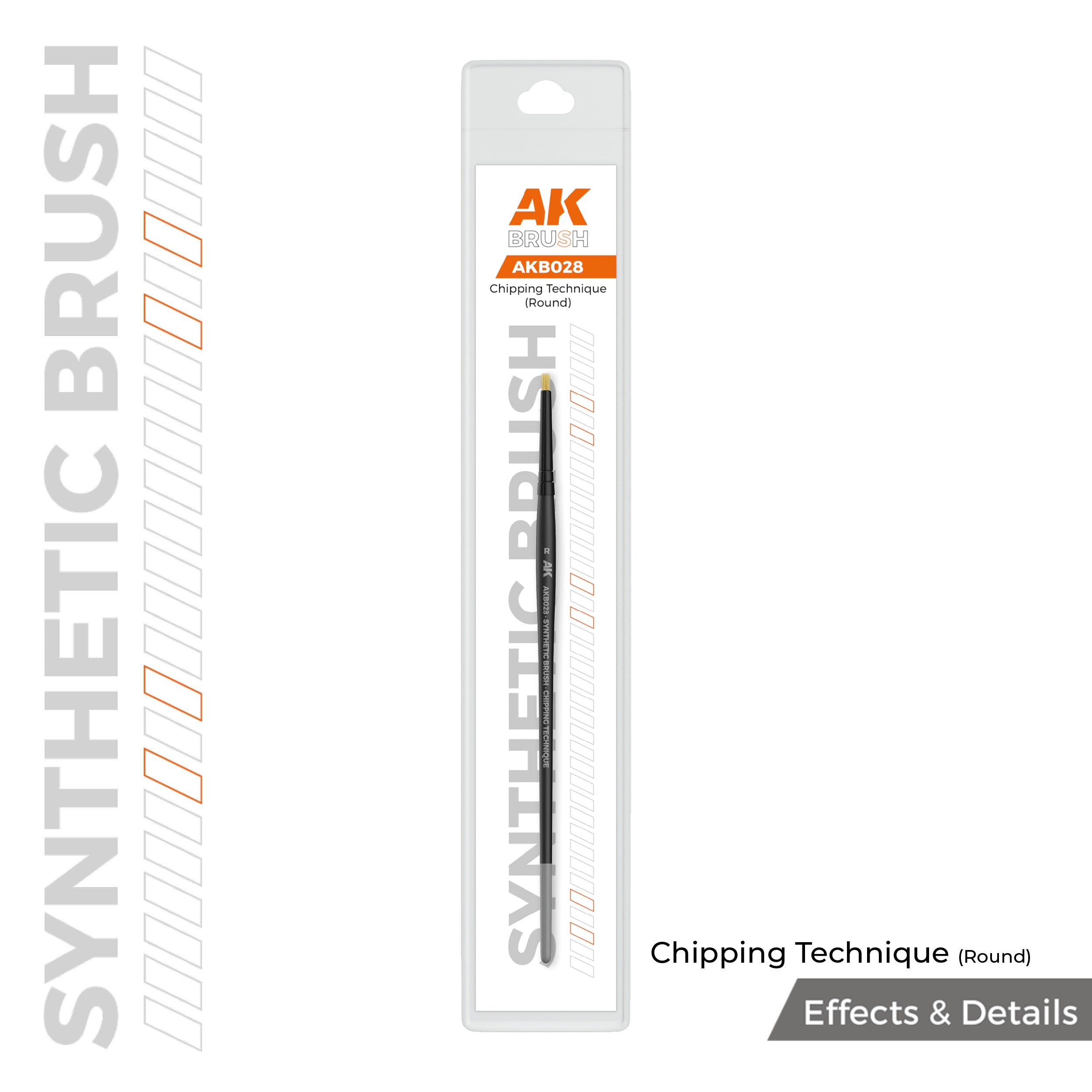 Synthetic Brush - Chipping Technique (Round)