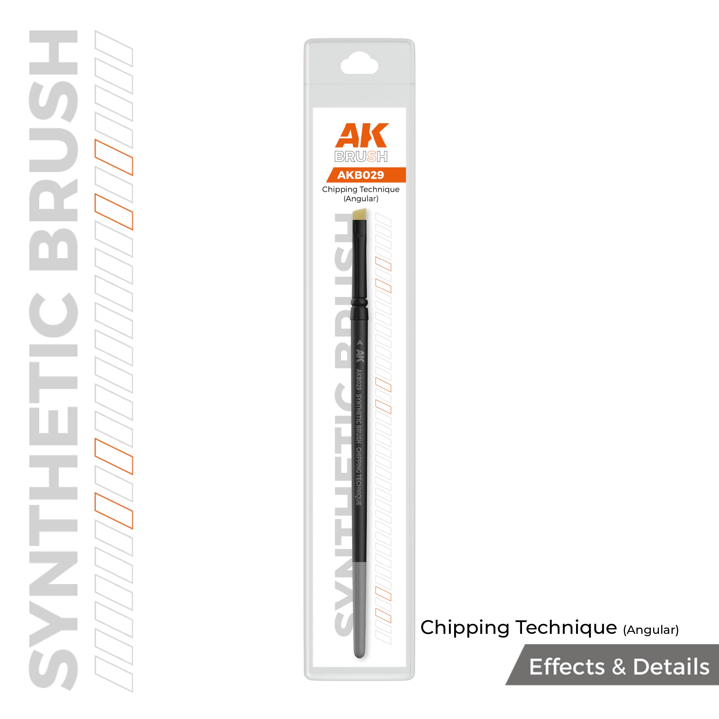 Synthetic Brush - Chipping Technique (Angular)
