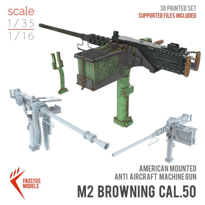 M2 Browning Cal.50 American Heavy Machine gun 3D-print 1/35 and 1/16