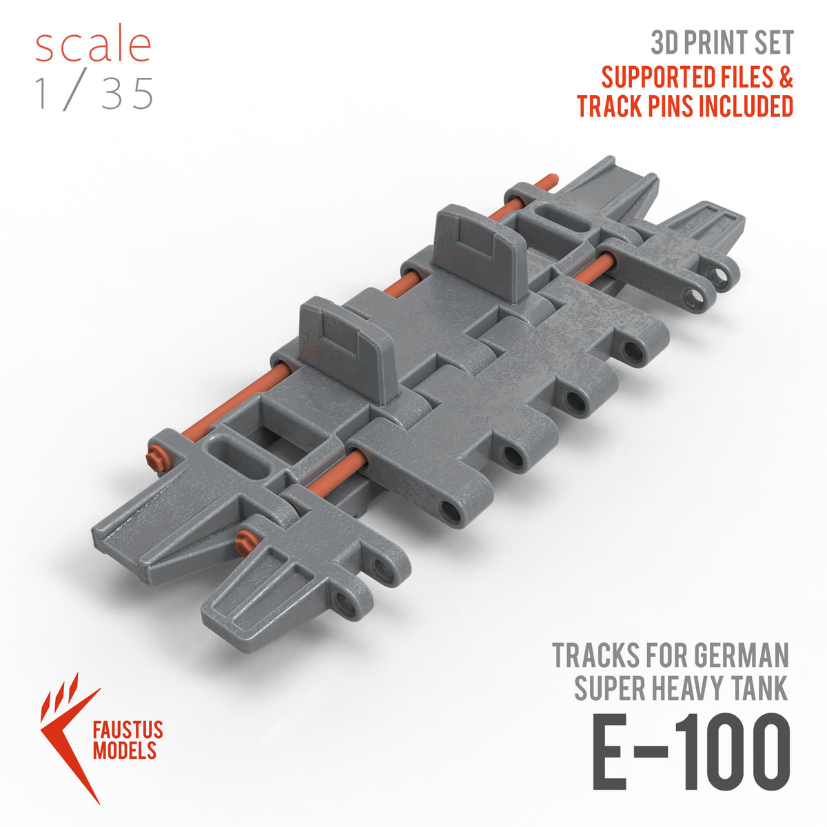 German Super Heavy Tank E-100 Tracks 3d-print
