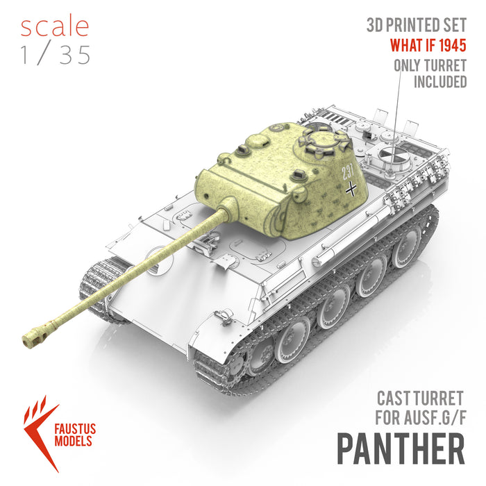Cast Turret "Gussturm" for Panther Ausf.G/F/ II 3d-print
